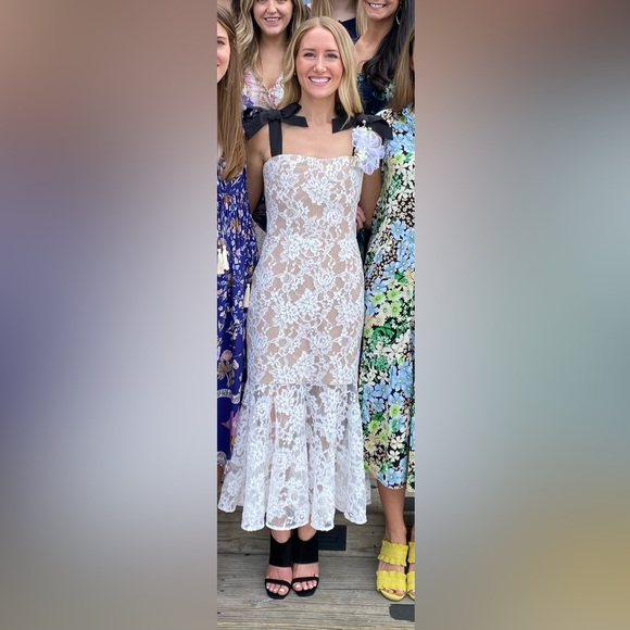 Bronx & Banco White Lace Midi Dress, XS - Picture 6 of 6